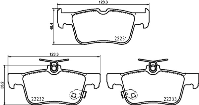 HELLA 8DB 355 037-791 Scheibenbremsbelagsatz