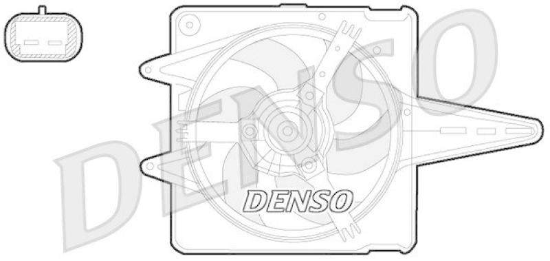 DENSO DER09056 Kühlerlüfter FIAT MAREA Weekend (185) 1.6 100 16V (1996 - 2002)