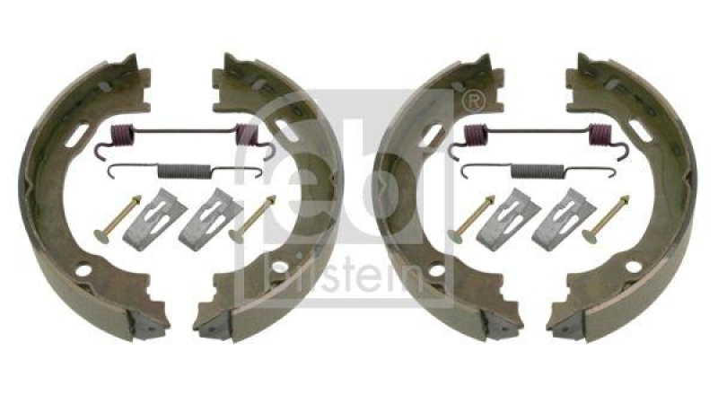 FEBI BILSTEIN 23197 Bremsbackensatz für Feststellbremse, mit Anbaumaterial für Mercedes-Benz