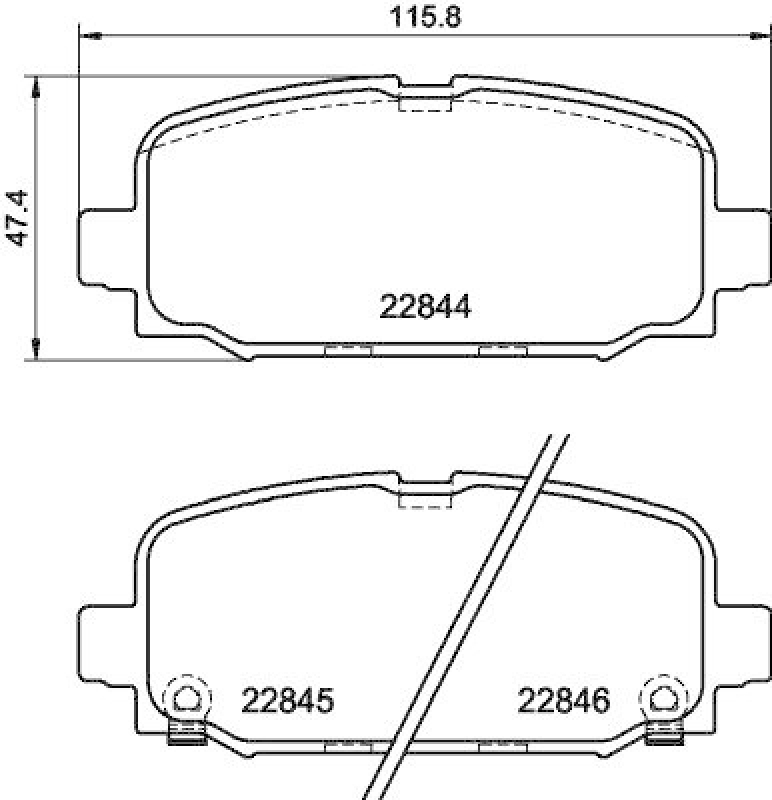 HELLA 8DB 355 039-411 Scheibenbremsbelagsatz