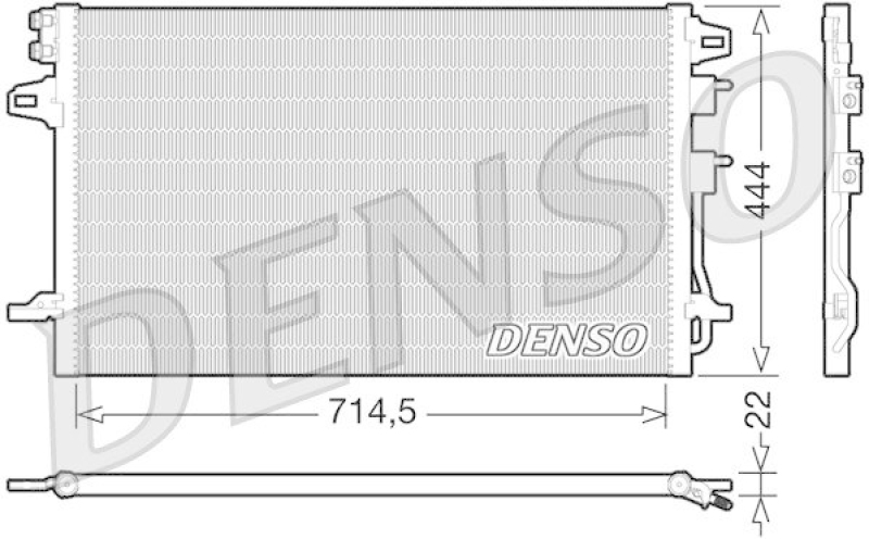 DENSO DCN06005 Kondensator A/C DODGE CARAVAN (RG_) 3.3 (2000 - 2007)