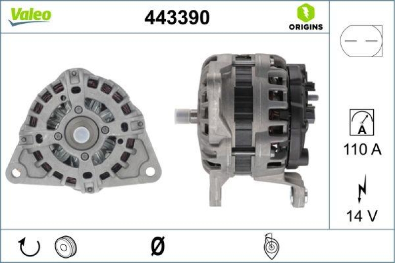 VALEO 443390 Generator Neu - ORIGINS