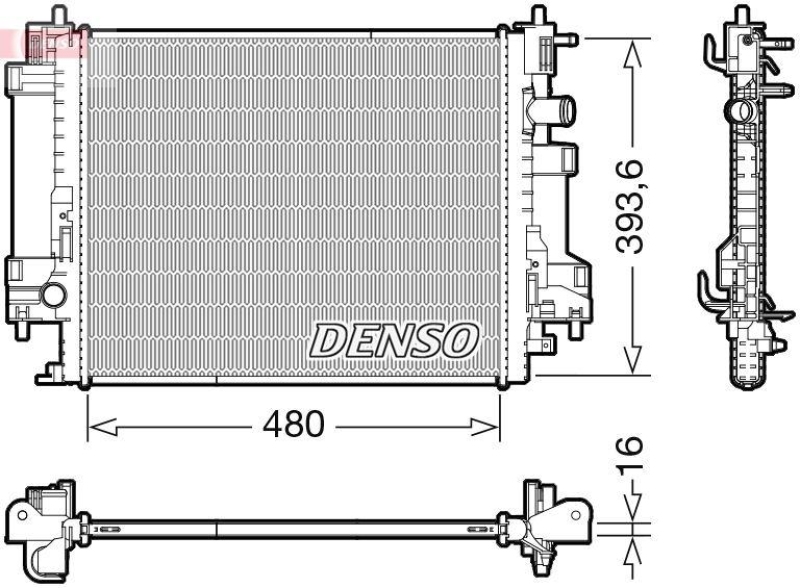 DENSO DRM23117 Kühler RENAULT TWINGO III (BCM_, BCA_) 1.0 SCe 70 (14-)