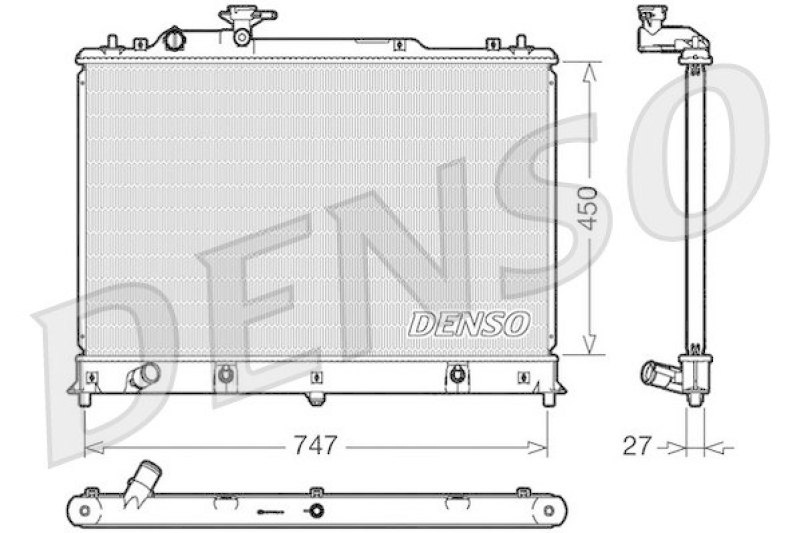 DENSO DRM44025 Kühler MAZDA CX-7 (ER) 2.3 MZR DISI Turbo (2007 - )
