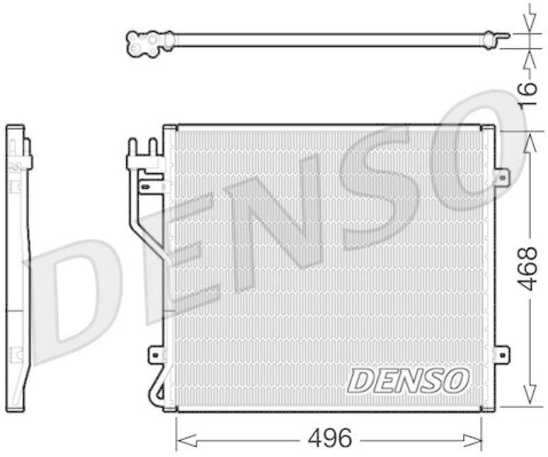 DENSO DCN06010 Kondensator A/C JEEP CHEROKEE (KJ) 2.5 CRD 4x4 (2001 - 2008)