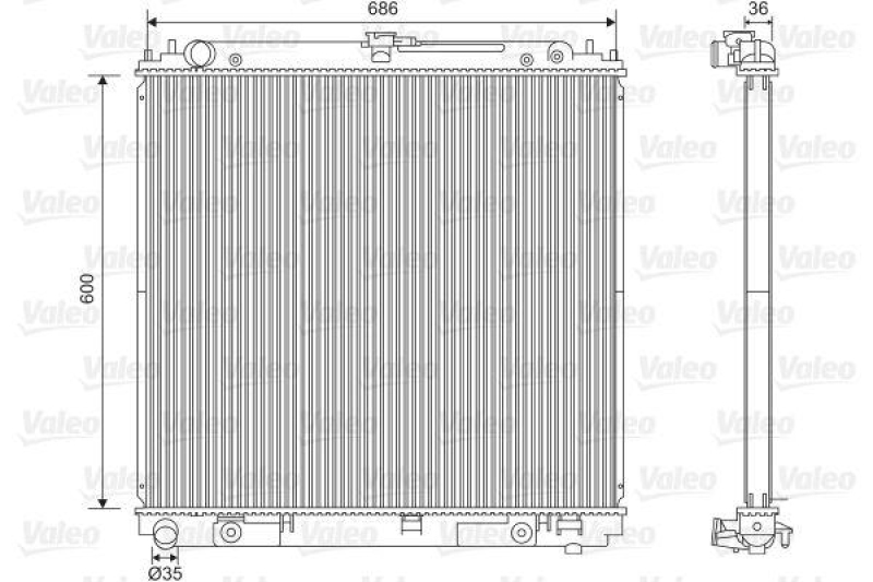 VALEO 701610 Motorkühler NISSAN NAVARA (D40M) 2.5 TDI