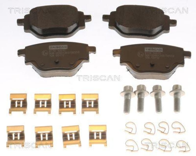 TRISCAN 8110 10615 Bremsbelag Hinten für Citroen, Peugeot, Opel