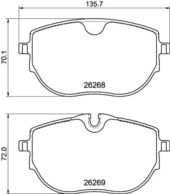 HELLA 8DB 355 040-921 Scheibenbremsbelagsatz