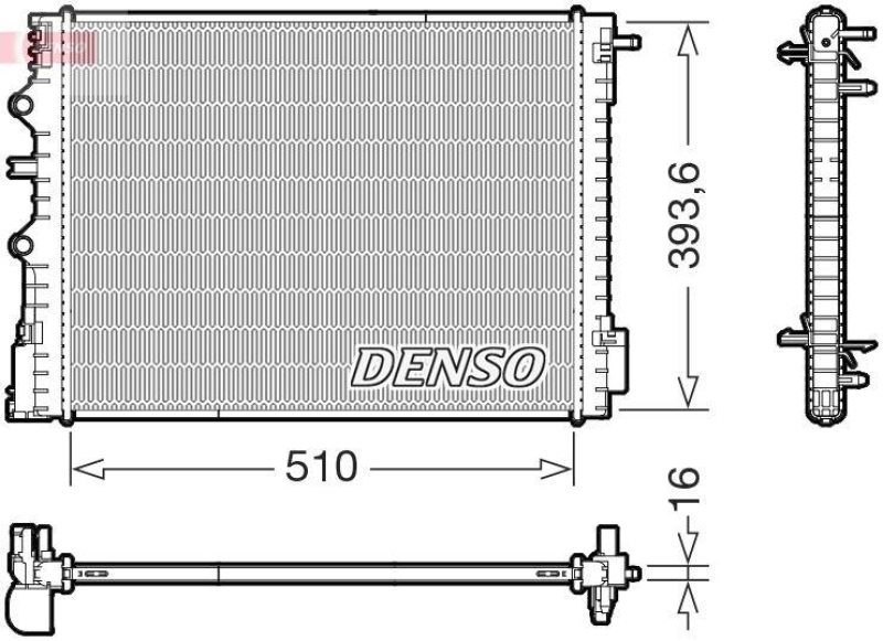 DENSO DRM23120 Kühler SMART FORTWO Coupe (453) 1.0 (14-)