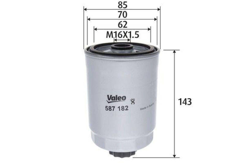 VALEO 587182 Kraftstofffilter, Diesel