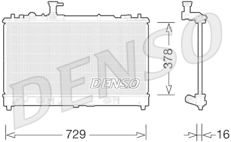 DENSO DRM44026 Kühler Mazda 6 Aut.