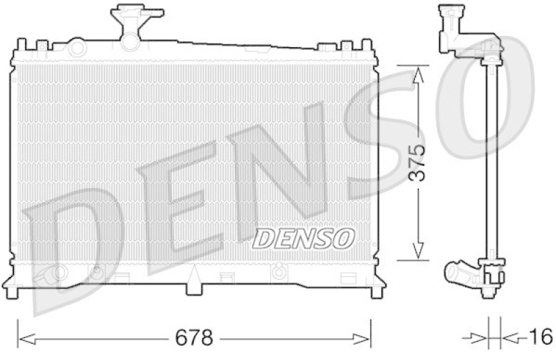 DENSO DRM44027 Kühler MAZDA 6 Station Wagon (GY) 1.8 (2002 - 2007)