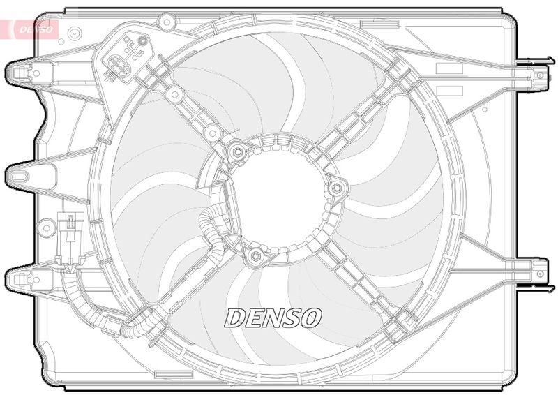 DENSO DER09068 Kühlerlüfter FIAT OE Nr. 51921113