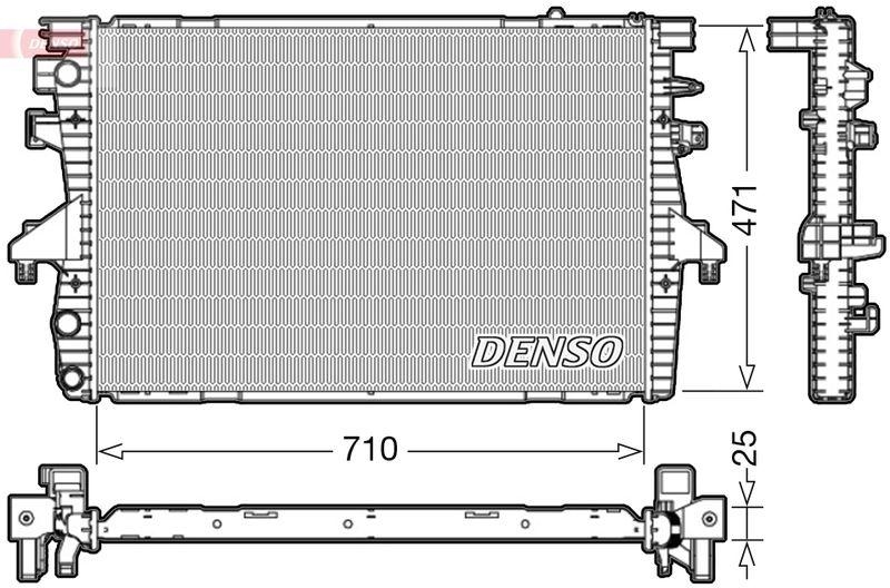 DENSO DRM32039 Kühler VW TRANSPORTER V Box (7HA, 7HH, 7EA, 7EH) 1.9 TDI 04/2003->11/2009