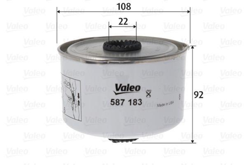 VALEO 587183 Kraftstofffilter, Diesel