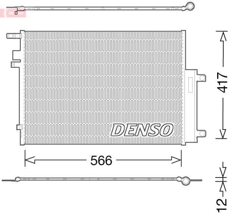 DENSO DCN06017 Kondensator A/C JEEP RENEGADE Closed Off-Road Vehicle (BU) 2.0 CRD 4x4 (2014 - )