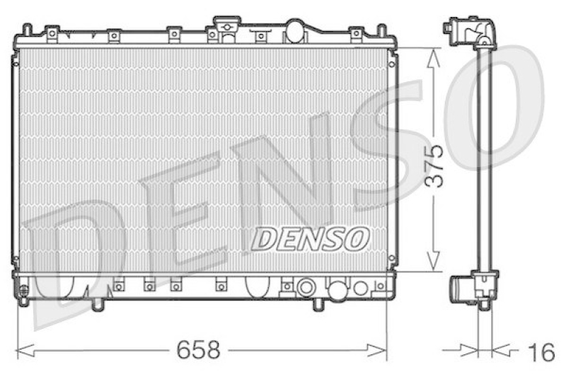 DENSO DRM45002 Kühler MITSUBISHI LANCER V Station Wagon (CB_W, CD_W) 1.6 16V (CB4W) (1992 - 2003)