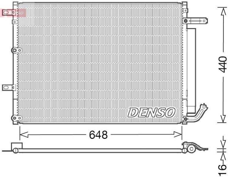 DENSO DCN06018 Kondensator JEEP CHEROKEE 2.0 CRD 4x4 (04/2014->)