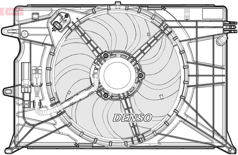 DENSO DER09073 Kühlerlüfter FIAT 500X (334_) 1.4 (334AXC1B, 334AXC11) (14- )