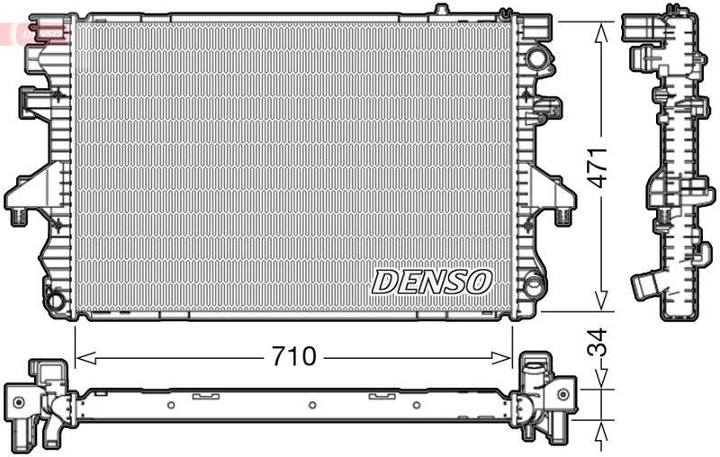 DENSO DRM32040 Kühler VW MULTIVAN V (7HM, 7HN, 7HF, 7EF, 7EM, 7EN) 2.5 TDI 11/2003->11/2009