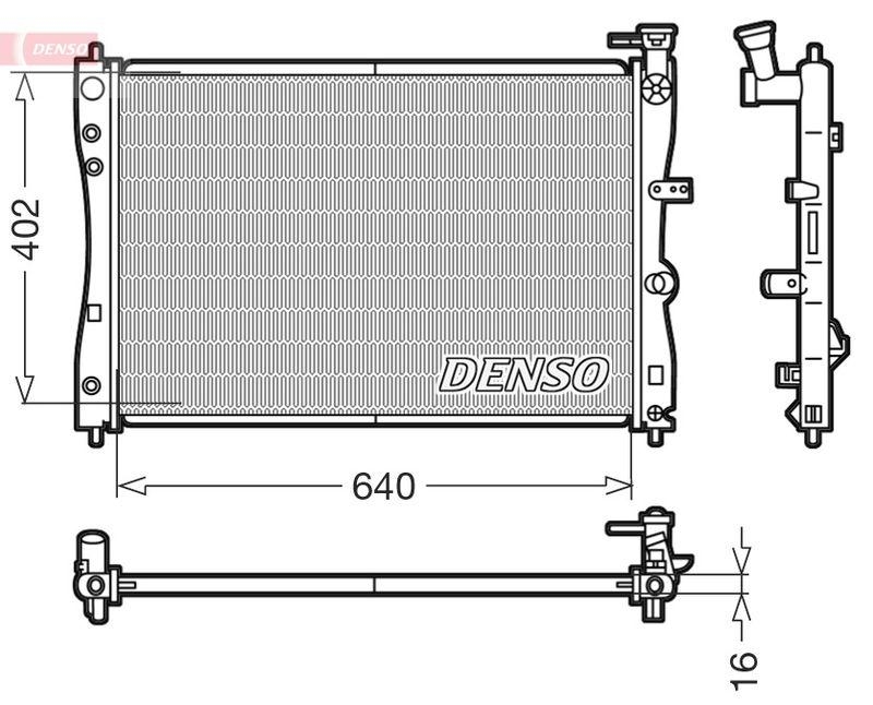 DENSO DRM45005 Kühler MITSUBISHI COLT VI (Z3_A, Z2_A) 1.3 (2004 - 2012)