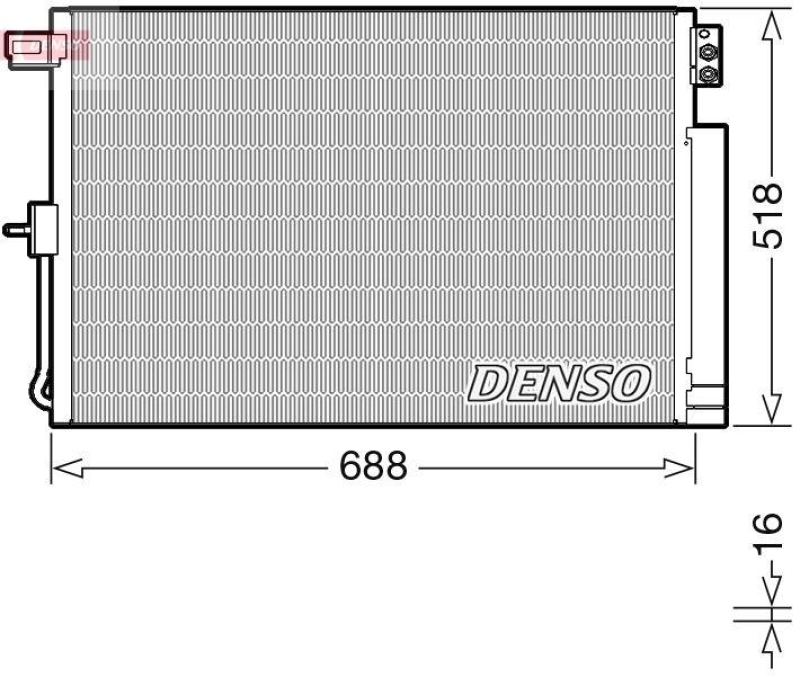 DENSO DCN06019 Kondensator A/C JEEP GRAND CHEROKEE IV (WK, WK2) 3.0 CRD V6 4x4 (13-)