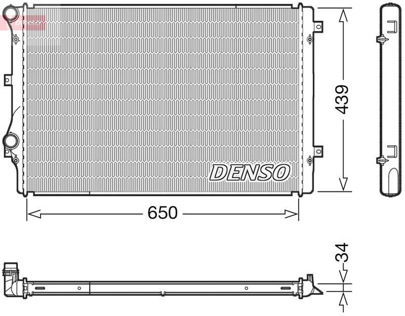 DENSO DRM32041 Kühler VW GOLF VI (5K, 517, AJ5) 2.0 GTi (09-12)