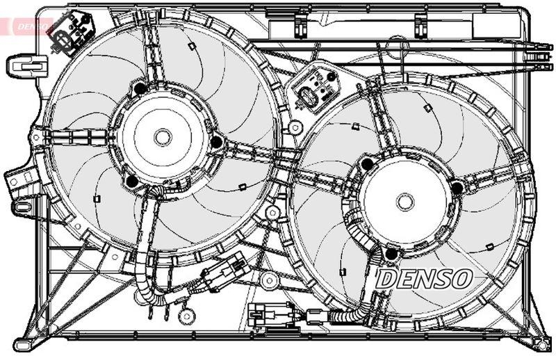 DENSO DER09075 Kühlerlüfter JEEP RENEGADE Closed Off-Road Vehicle (BU, B1) 1.4 (14- )