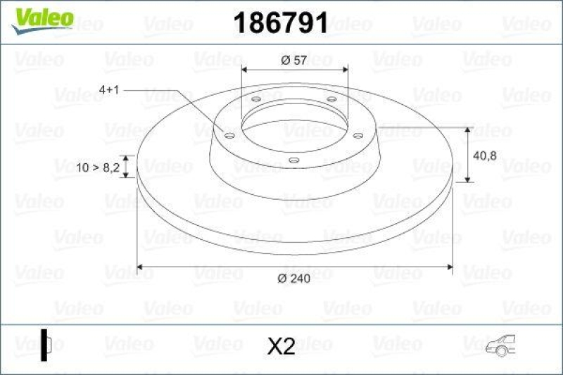 VALEO 186791 Bremsscheibe