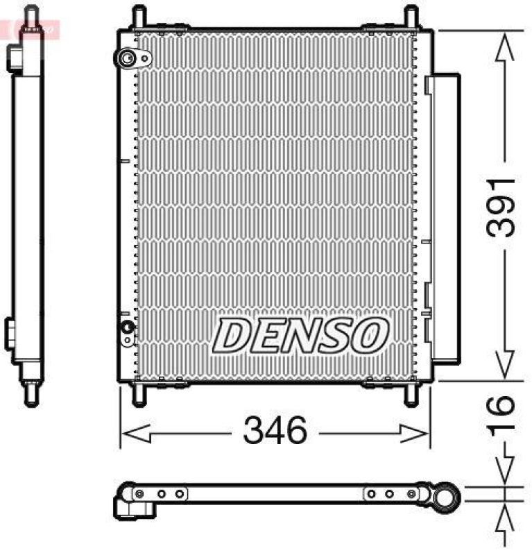 DENSO DCN07003 Kondensator A/C CITROËN C-ZERO (10- )