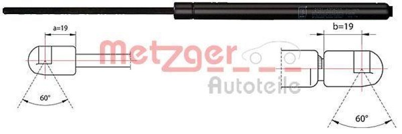 METZGER 2110483 Gasfeder, Koffer-/Laderaum für FORD