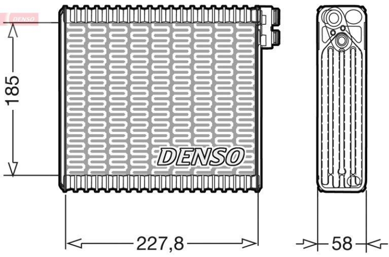 DENSO DEV09011 Verdampfer A/C FIAT STILO (192) 1.6 16V (192_XB1A) BJ: 2001 - 2006