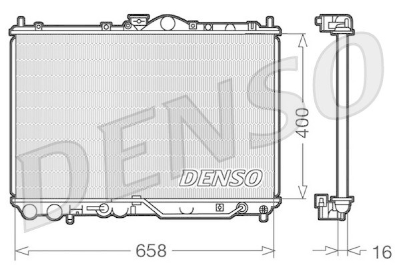 DENSO DRM45011 Kühler MITSUBISHI SPACE STAR (DG_A) 1.6 16V (DG3A) (2001 - 2004)