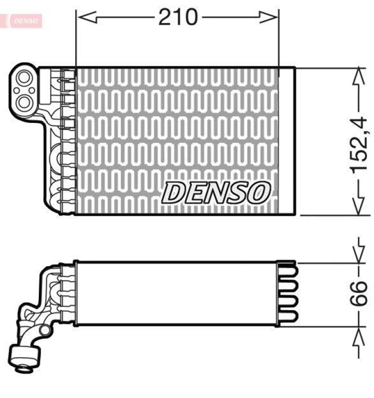 DENSO DEV09015 Verdampfer A/C FIAT SEICENTO (187) 1.1 (187AXB, 187AXB1A) BJ: 1998 - 2010