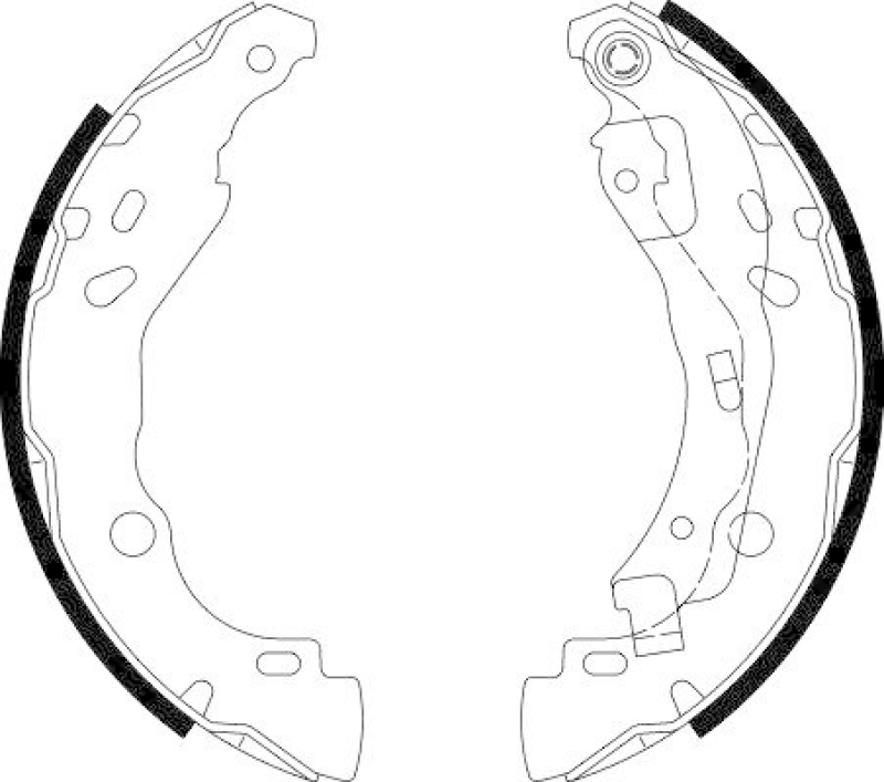 HELLA 8DB 355 002-641 Bremsbackensatz für RENAULT/DACIA