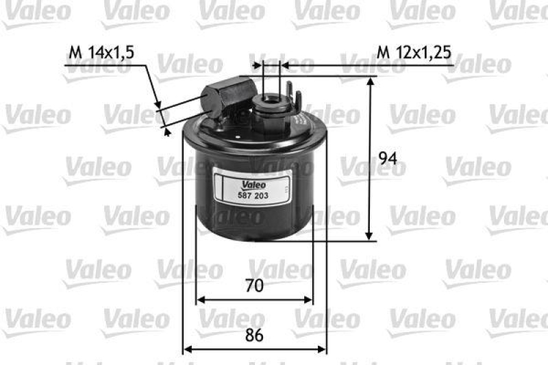 VALEO 587203 Kraftstofffilter, Benzin