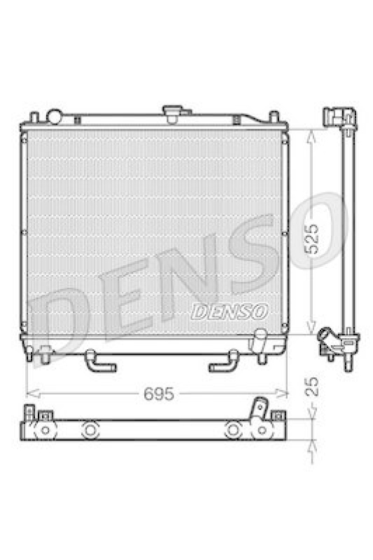 DENSO DRM45015 Kühler MITSUBISHI PAJERO IV (V8_W, V9_W) 3.2 DI-D (V88W, V98W) (2007 - )