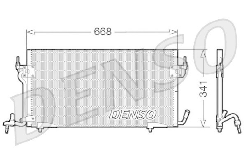 DENSO DCN07010 Kondensator A/C CITROËN BERLINGO (MF) 2.0 HDI 90 (MFRHY) (1999 - )