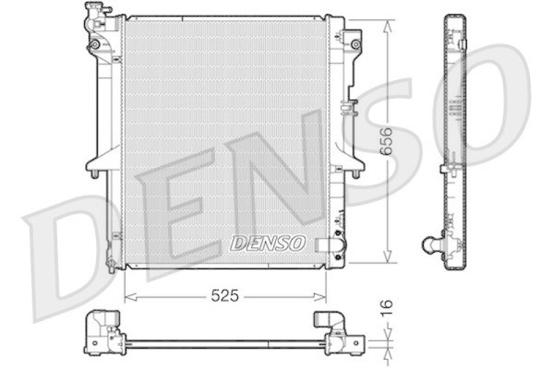 DENSO DRM45017 Kühler MITSUBISHI L 200 (KB_T, KA_T) 2.5 DI-D 4WD (KB4T) (2005 - )