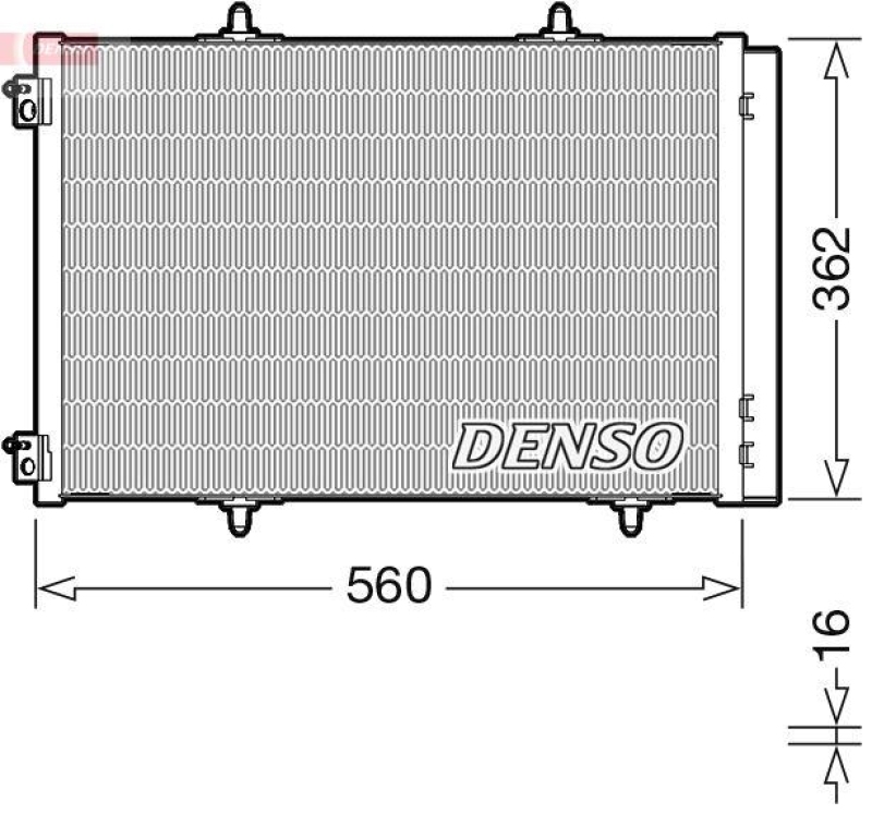 DENSO DCN07061 Kondensator A/C CITROËN C3 AIRCROSS II (2R_, 2C_) 1.2 PureTech 110 (17-)