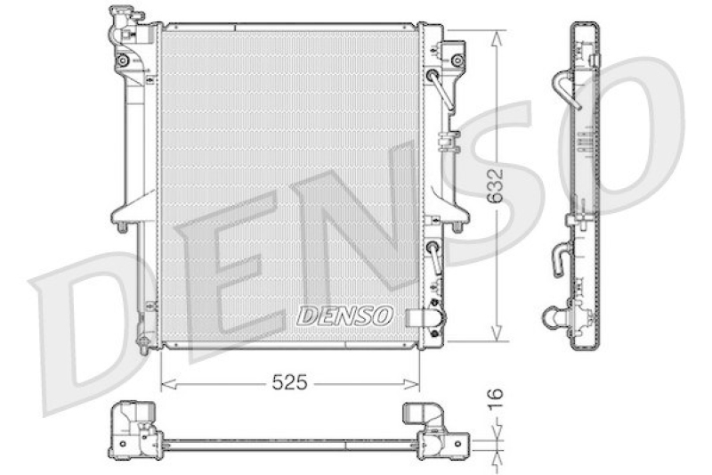 DENSO DRM45018 Kühler MITSUBISHI L 200 (KB_T, KA_T) 2.5 DI-D 4WD (KB4T) (2005 - )