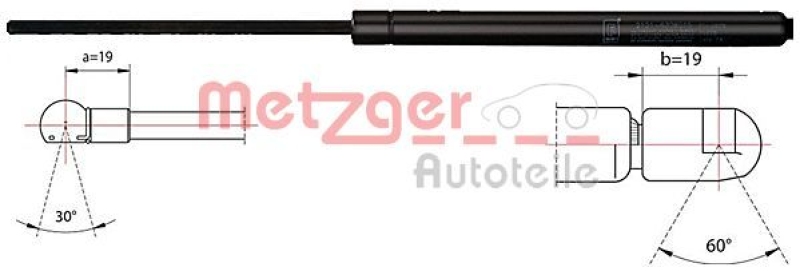 METZGER 2110485 Gasfeder, Koffer-/Laderaum für FORD