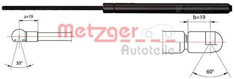 METZGER 2110485 Gasfeder, Koffer-/Laderaum für FORD