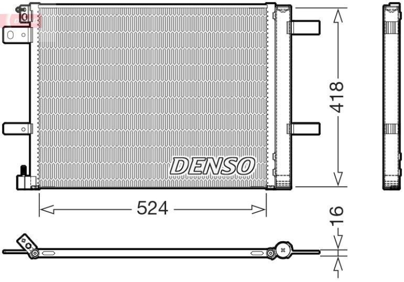 DENSO DCN07062 Kondensator A/C PEUGEOT 3008 SUV (MC_, MR_, MJ_, M4_) 1.2 THP / PureTech 130 (16-)