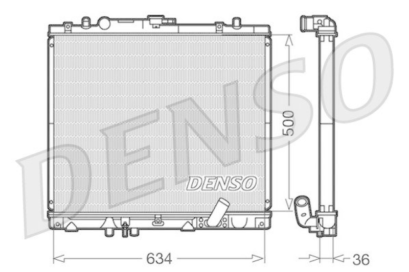 DENSO DRM45020 Kühler MITSUBISHI L 200 (K7_T, K6_T) 2.5 TD 4WD (K74T) (2001 - 2007)