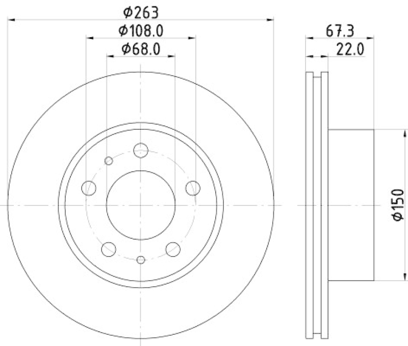 HELLA 8DD 355 100-341 Bremsscheibe 54011