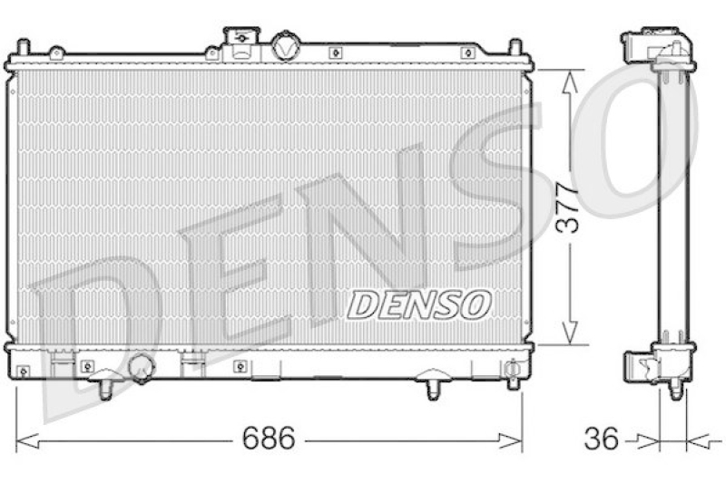 DENSO DRM45022 Kühler MITSUBISHI LANCER Estate (CS_W) 2.0 (2003 - 2007)