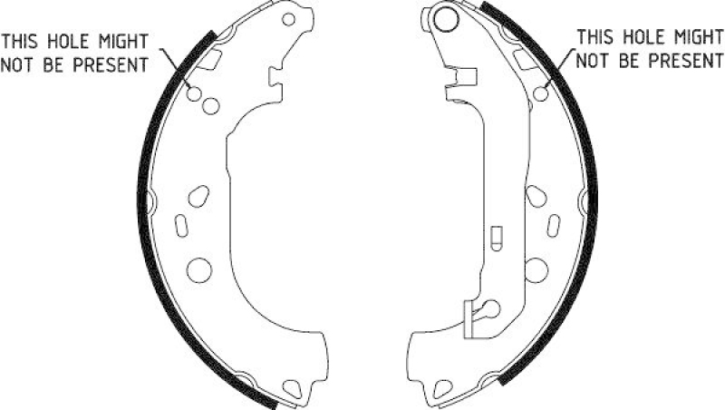 HELLA 8DB 355 002-731 Bremsbackensatz für FORD