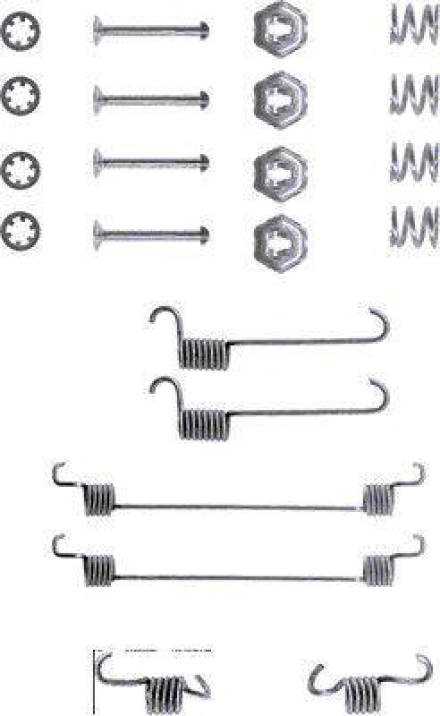 HELLA 8DZ 355 200-061 Zubehörsatz, Bremsbacken für P.S.A