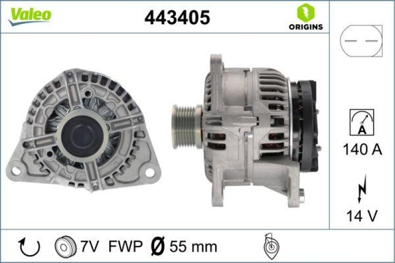 VALEO 443405 Generator Neu - ORIGINS